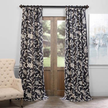 Francisco Embroidered Cotton Crewel Curtain