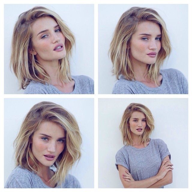 Model and actress Rosie Huntington-Whiteley cut he...