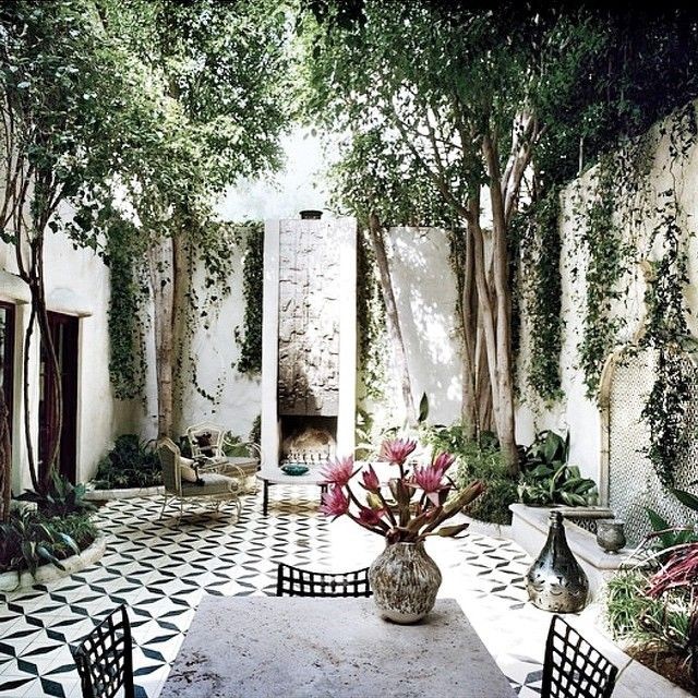 gorgeous, lush courtyard