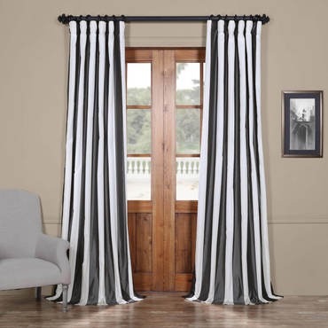 Presidio Faux Silk Taffeta Stripe Curtain