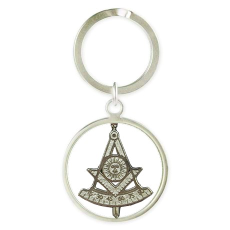 Past Master Freemasons Keychain Spinner face with...