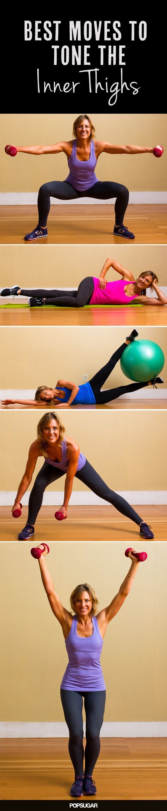 16 Moves to Terrifically Toned Inner Thighs #worko...