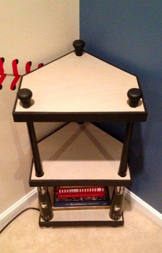 Wood Baseball Bat Nightstand/Corner/Side Table by...