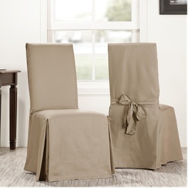 Sandstone Solid Cotton Chair Covers (Sold As Pair)