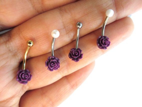 16 Gauge Purple Rose Pearl Silver Gold Bar by Azee...