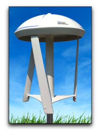 The SmartBox Wind Turbine installs on a rooftop or...