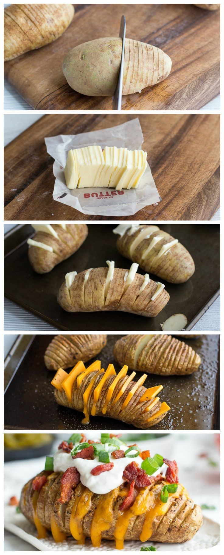 Loaded Hasselback Potatoes #gameday ::maybe olive...