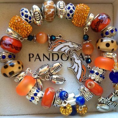 Love the Pandora Denver Bronco charm bracelet!