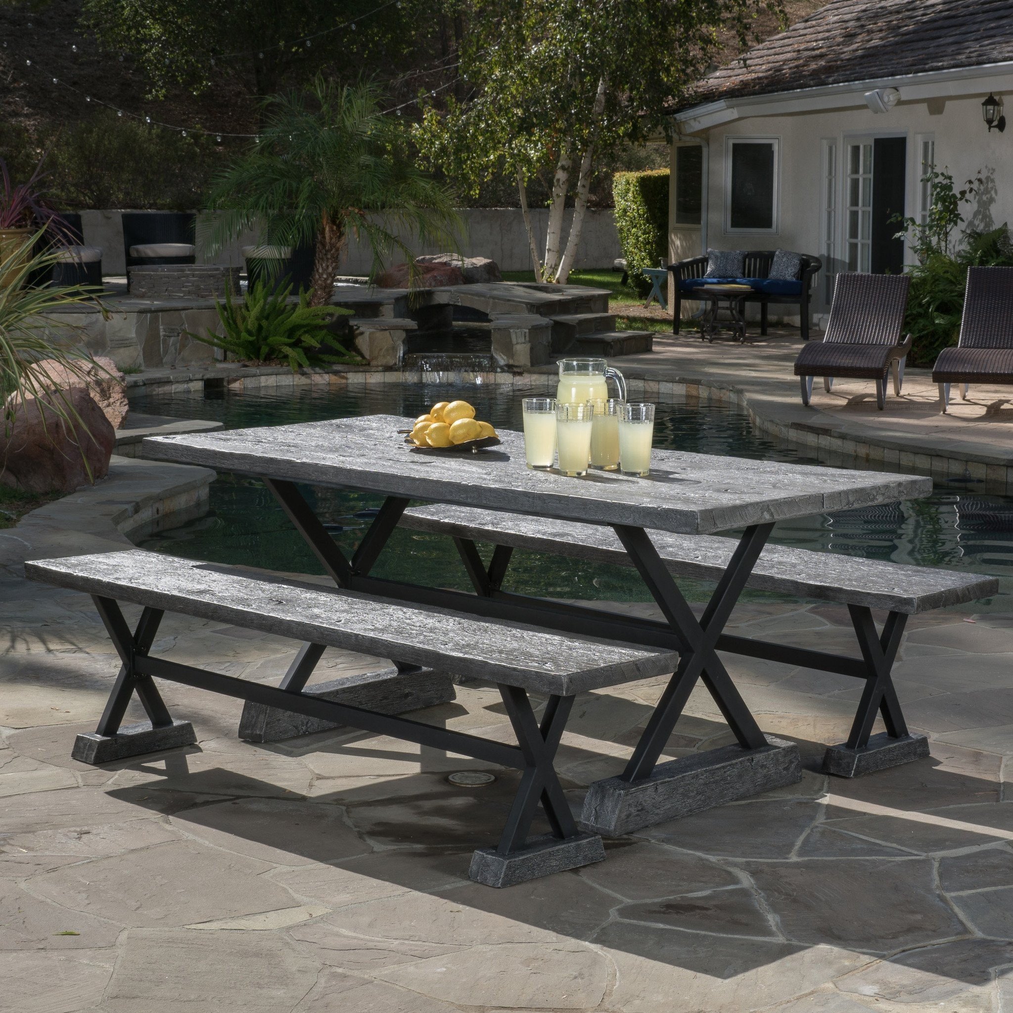 Lavelle Grey Magnesium Oxide Dining Table