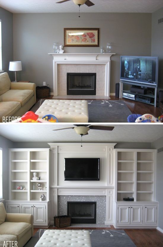 Before & After: Built ins. Can make a room loo...