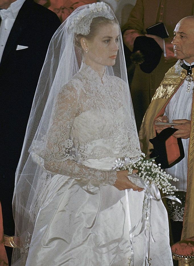 Grace Kelly's wedding gown was designed by Helen R...