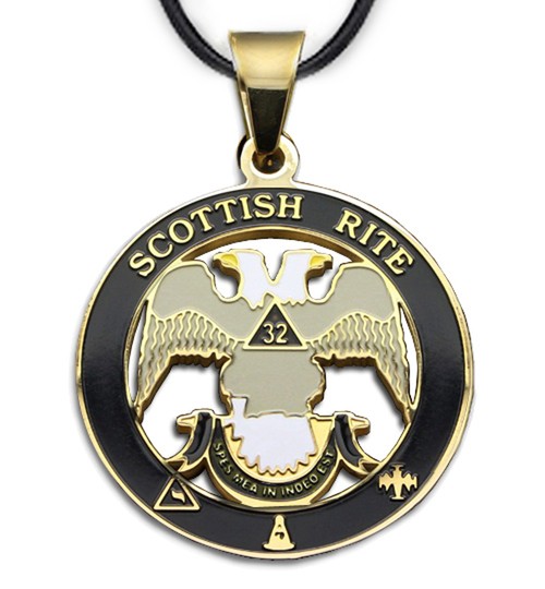 Scottish Rite 32nd Degree - Gold Color Stainless S...