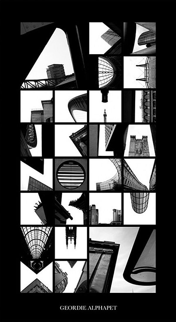 Geordie Alphabet by Peter Defty; a blend of archit...