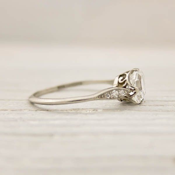 1.01 Carat Asscher Cut Diamond Engagement Ring by...