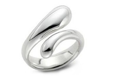Womens Tear Drop Ring - Adjustable - One Size Fits...