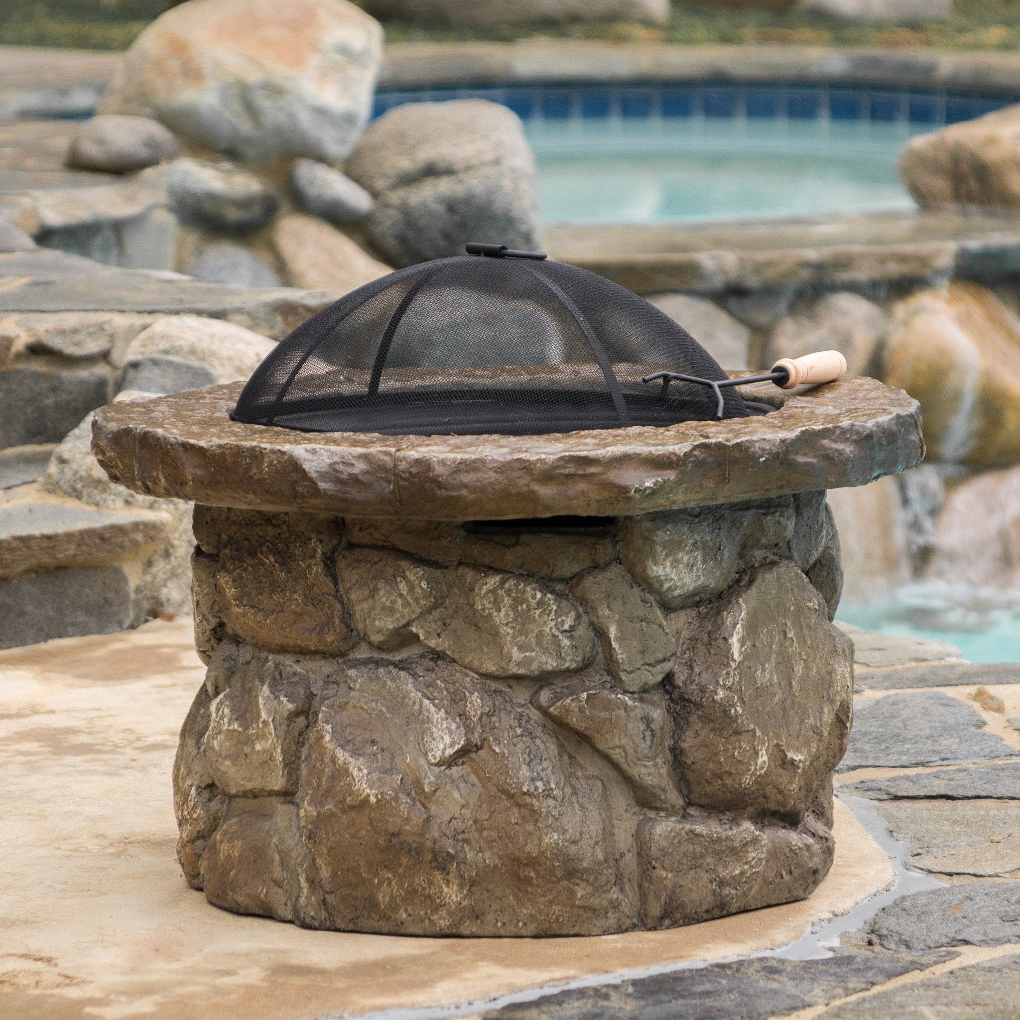 Taylor Outdoor Natural Stone Fire Pit