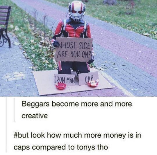 I choose Cap :( I love Tony but I can't be okay wi...