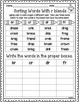 WORD SORTS {FIRST GRADE EDITION} - Sort blends and ...