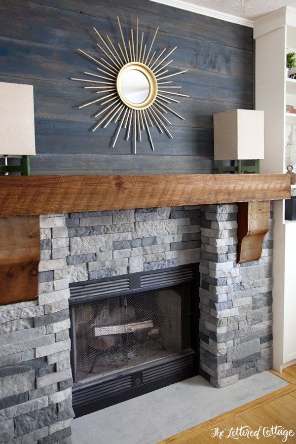 The Lettered Cottage posted this stunning hearth r...
