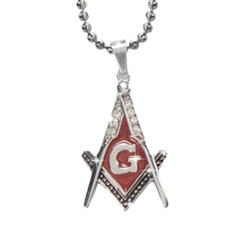 Steel Red Color Stainless Steel Blissful Pendant M...