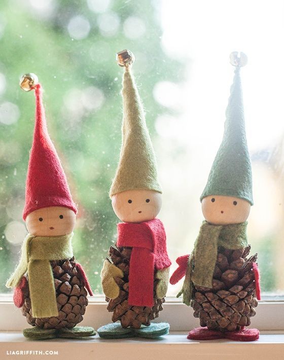 What cute little pine cone elves! What a great way...