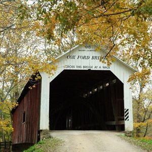 Indiana:  Parke County's covered bridges.  They ha...