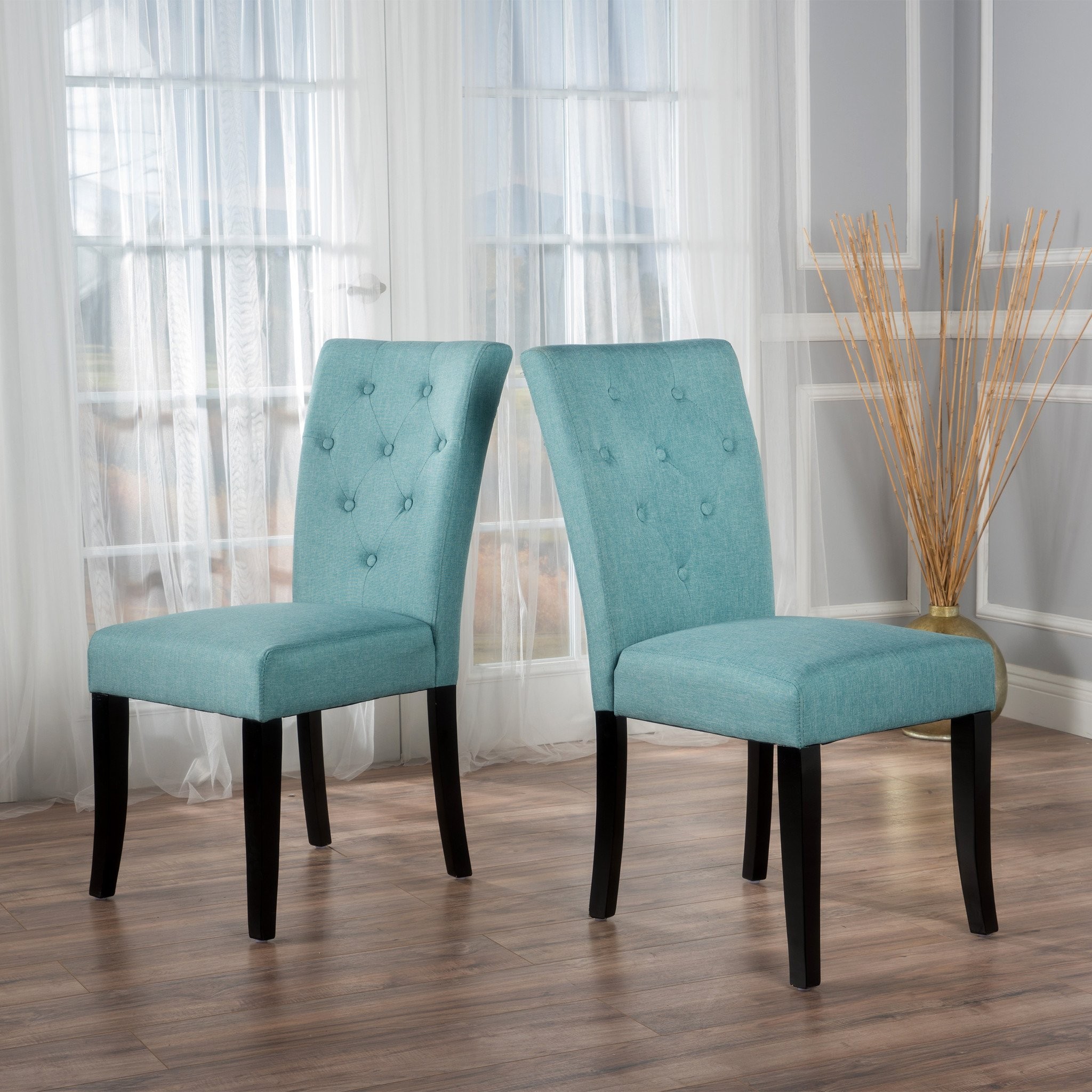 Ostrom Blue Fabric Dining Chair (Set of 2)