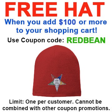 FREE hat with over $100 - Use coupon code REDBEAN...