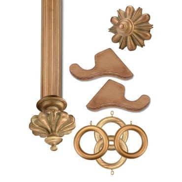 Istanbul Historical Gold Prepacked Wooden Rod Set