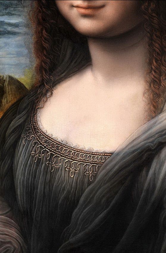 Mona Lisa, detail. Smile like this all the time, f...