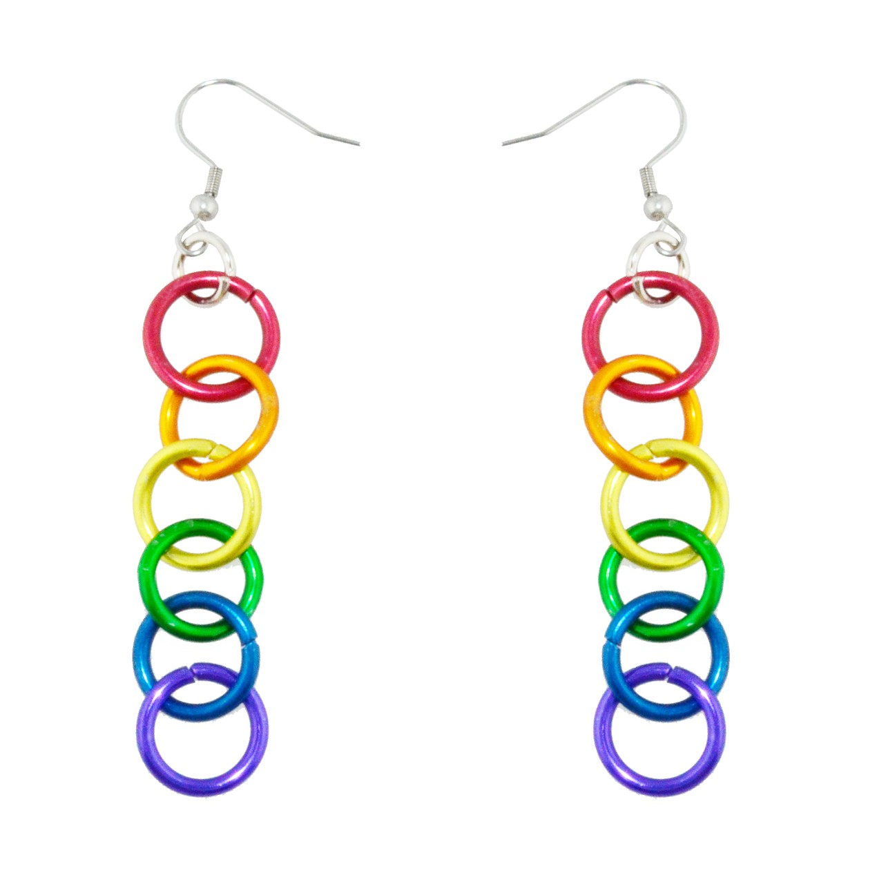 LGBT Pride Rainbow Linkage Dangle Earrings - Gay a...