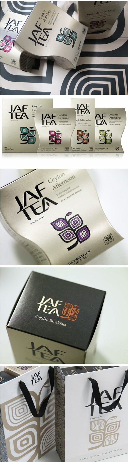 tea labels and packaging | Jaf Tea by Studio h