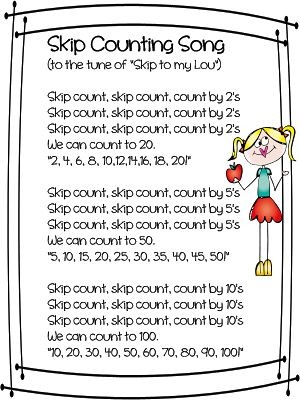 "Skip Counting Song" (from First Grade Wow; Tune:...