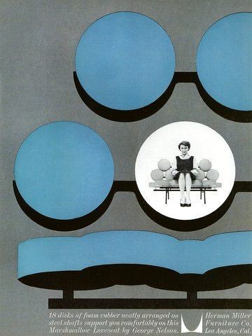 Vintage 1960 ad for Herman Miller Marshmallow Love...