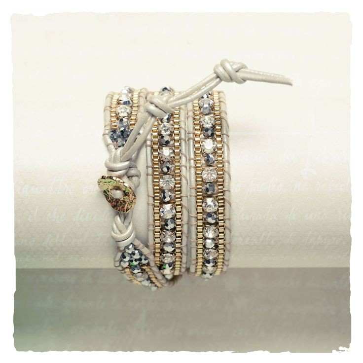 wrap bracelet. Glittering beads of fire polished C...