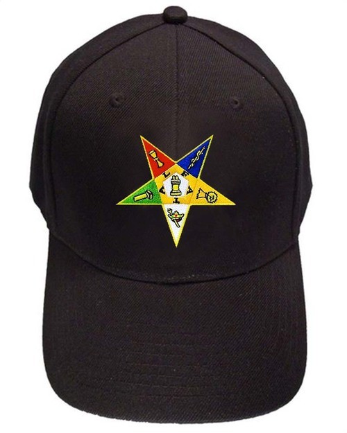 Order of the Eastern Star - Black Baseball Cap wit...