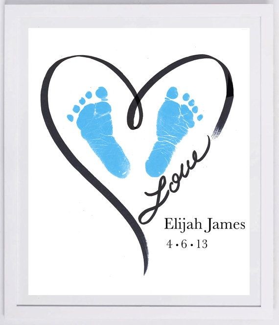 Footprint Art your Child's prints New baby by MyFo...