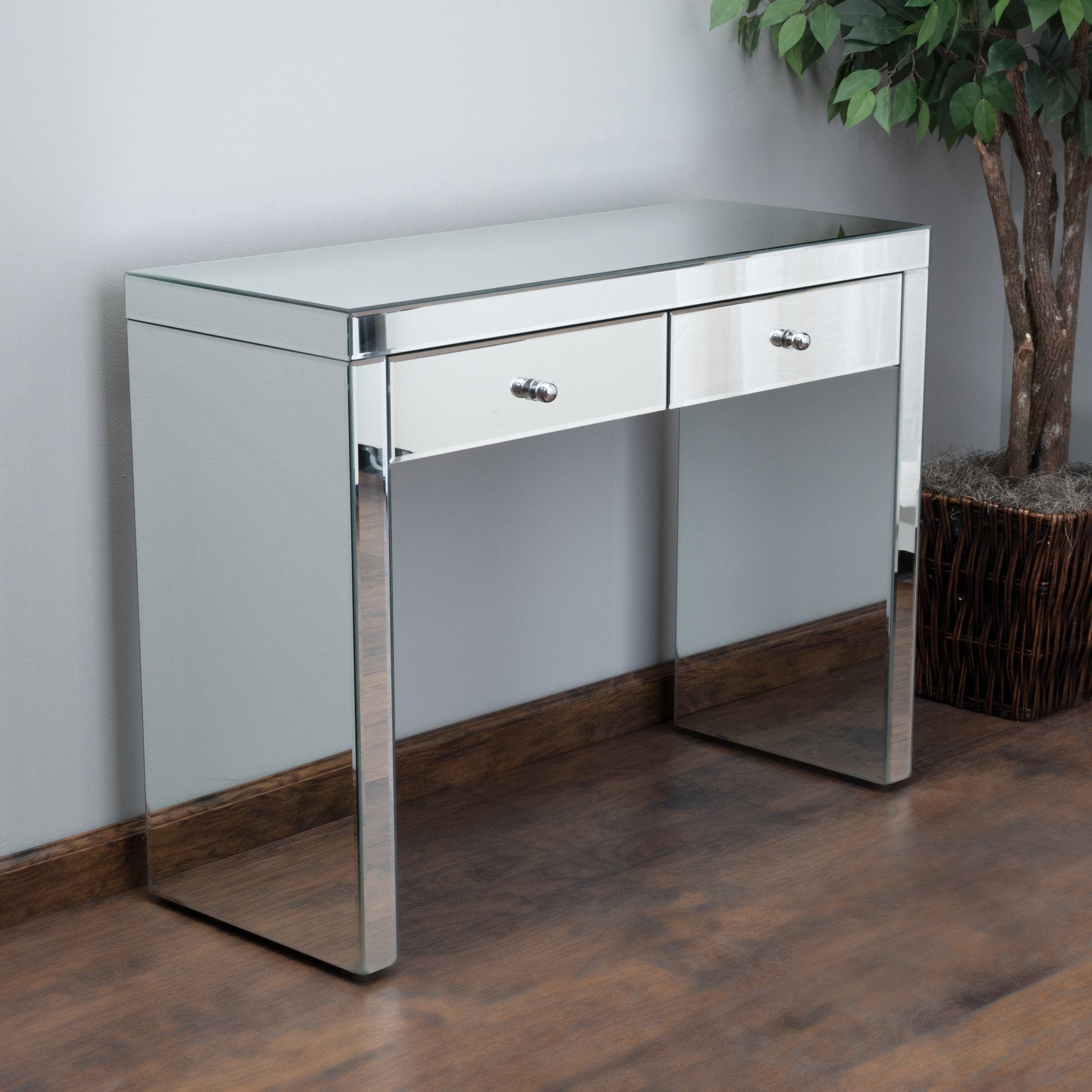 Jacinda Mirrored 2-Drawer Console Table