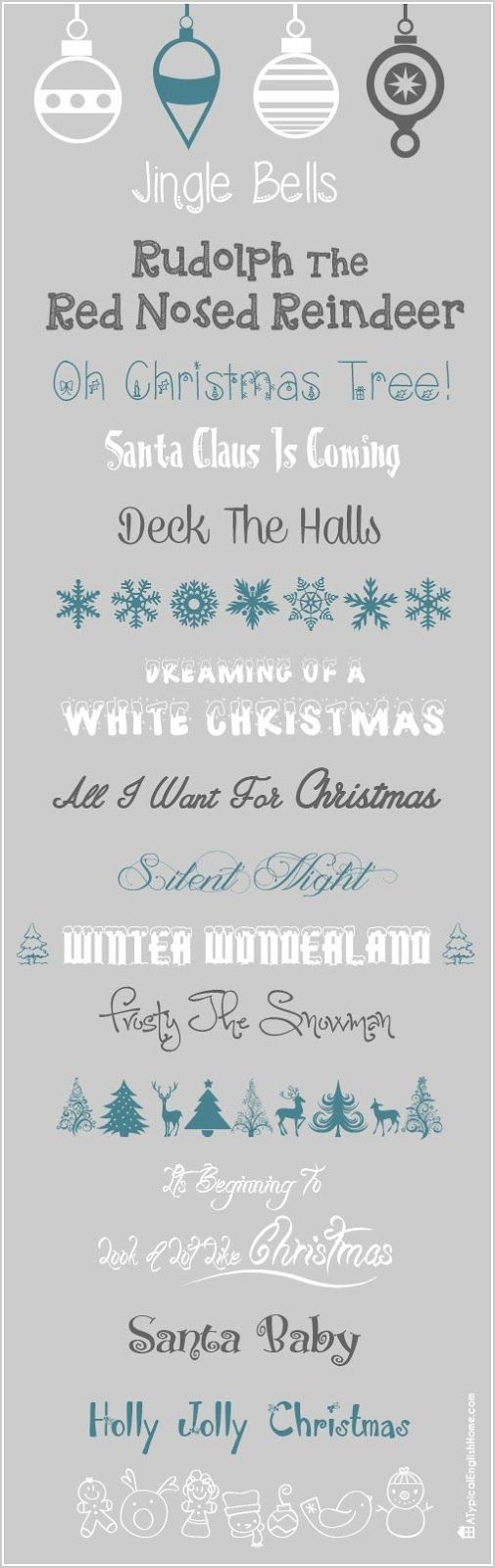 Christmas Fonts 2013 - A Typical English Home