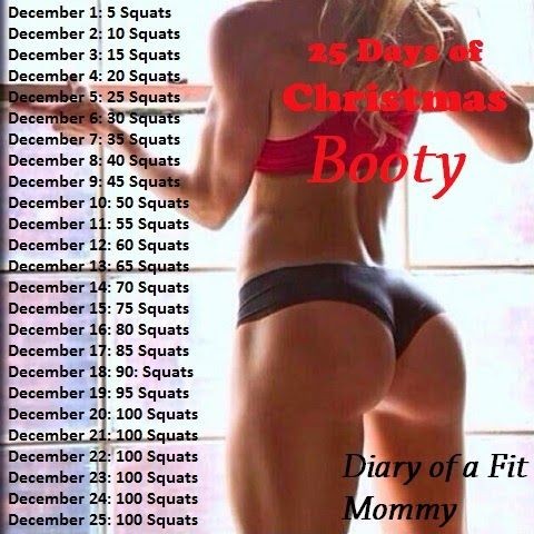 25 Days of Christmas Booty Squat Challenge
