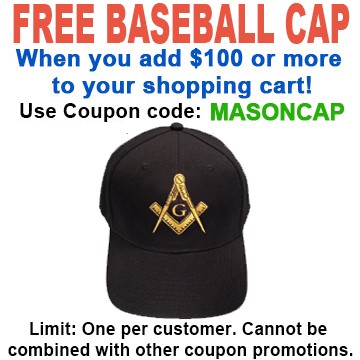 FREE hat with over $100 - Use coupon code MASONCAP...