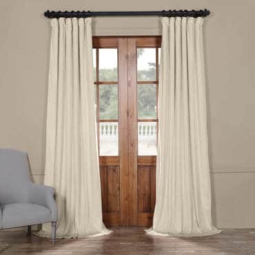 Vanilla Plush Velvet Curtain