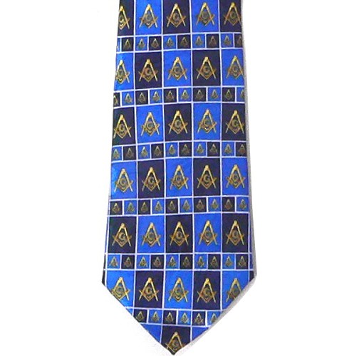 Masonic Regalia - Neck Tie - Blue Polyester long t...