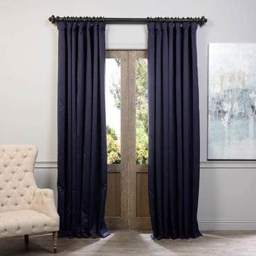Navy Blue Extra Wide Blackout Curtain