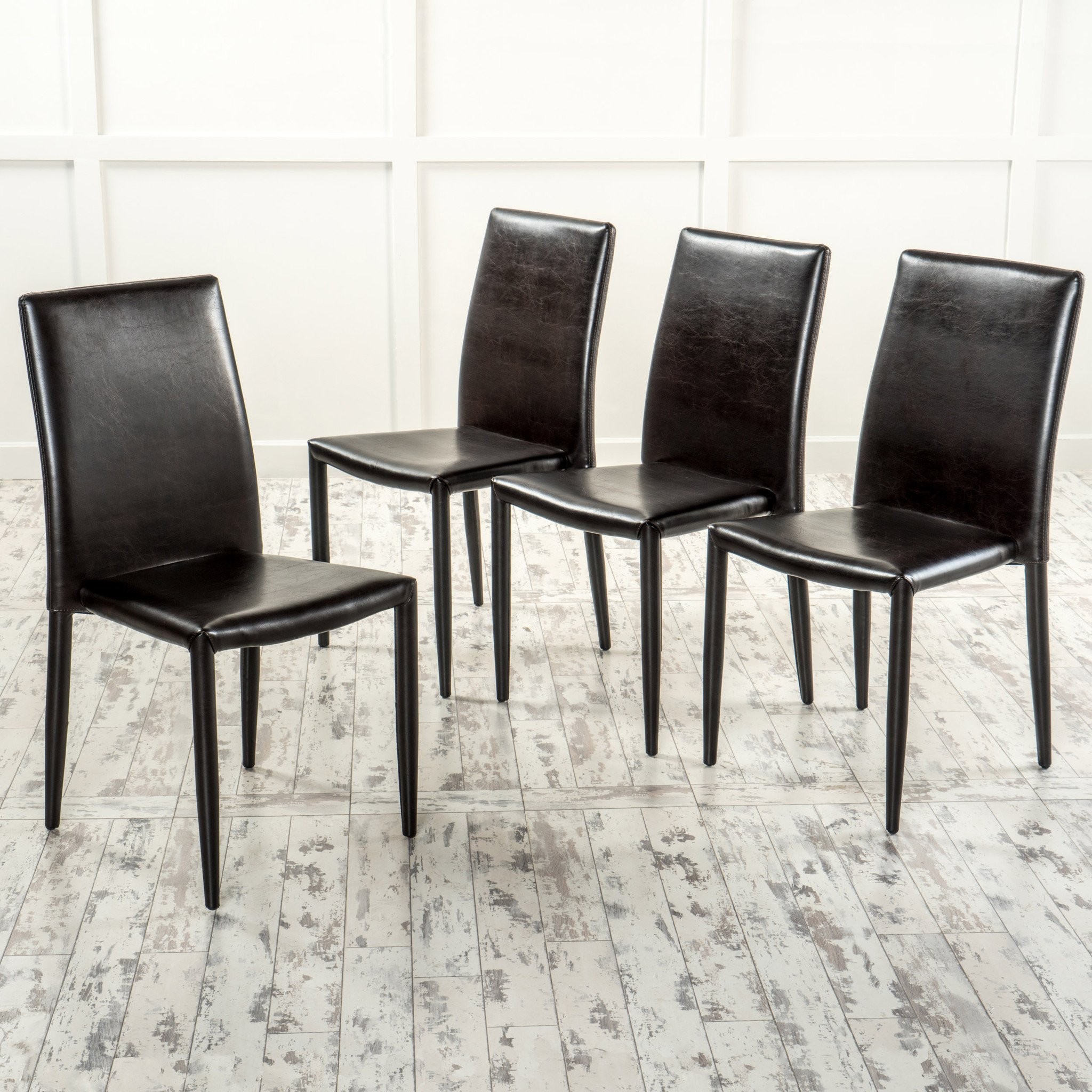 Pasiara Contemporary Brown Stacking Chairs (Set of...