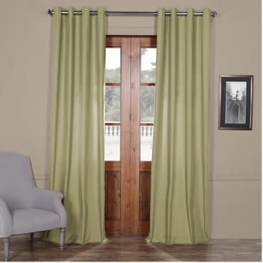 Mountain Moss Solid Cotton Grommet Curtain