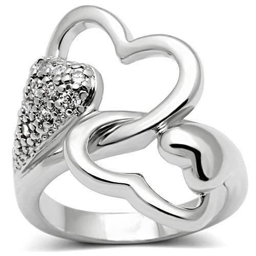Melt My Heart - Rhodium Plated Commitment ring w/...