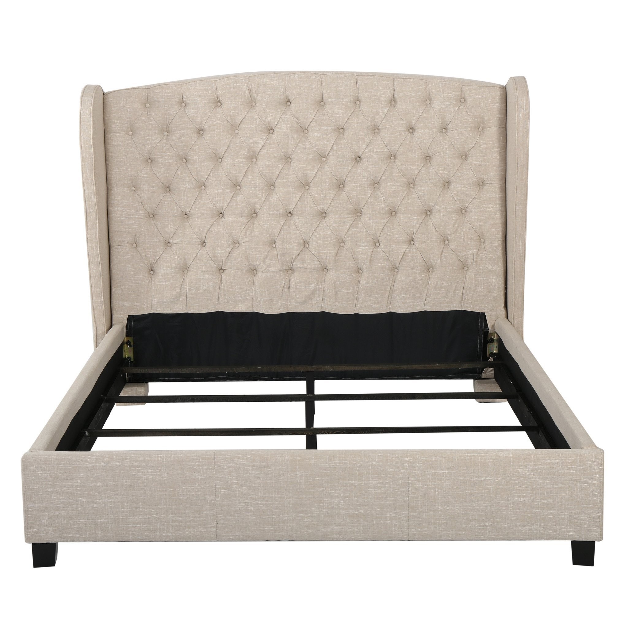 Denise Austin Home Lille Tufted Fabric Wingback Qu...