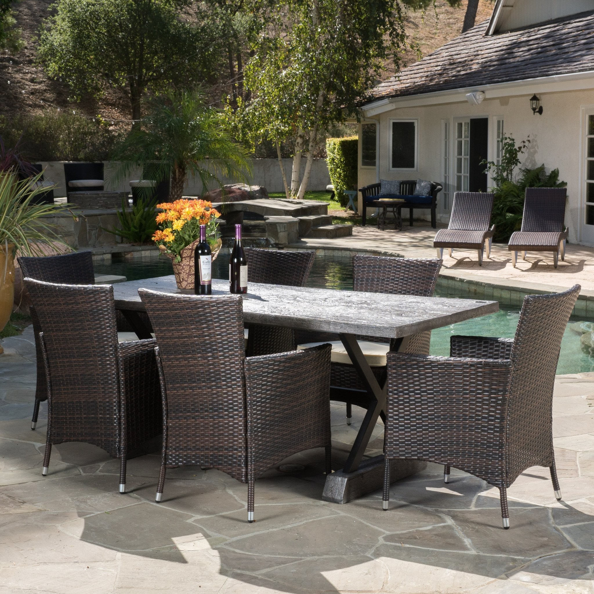 Whitwell Outdoor 7-piece Dining Set with Cushions