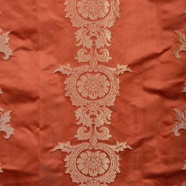 Surrey Russet Faux Silk Jacquard Fabric